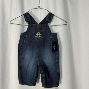 Sonoma Life Overalls Boys 3-6M Blue Denim Jeans Overalls Size 3-6 Months Car NWT